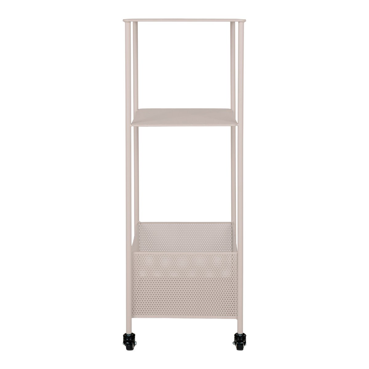 Torres Metal Cart - Metalen kar, staal, zand, 3 planken, 35x35x100 cm