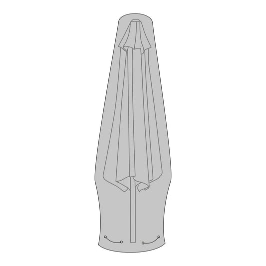 Luxury Cover - Luxe hoes voor marktparasol, 210g/m2 600D polyester PU-gecoat, waterafstotend, zwart