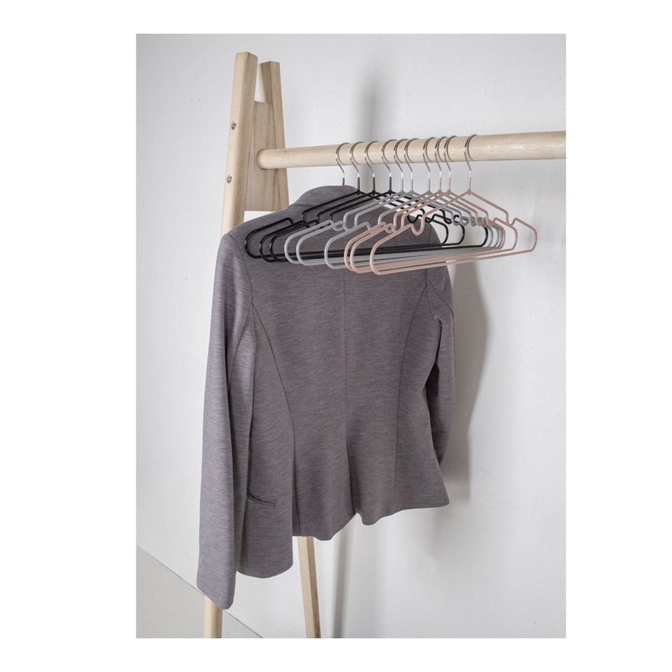 Massa Hangers - Metalen hangers met grijze coating S/10