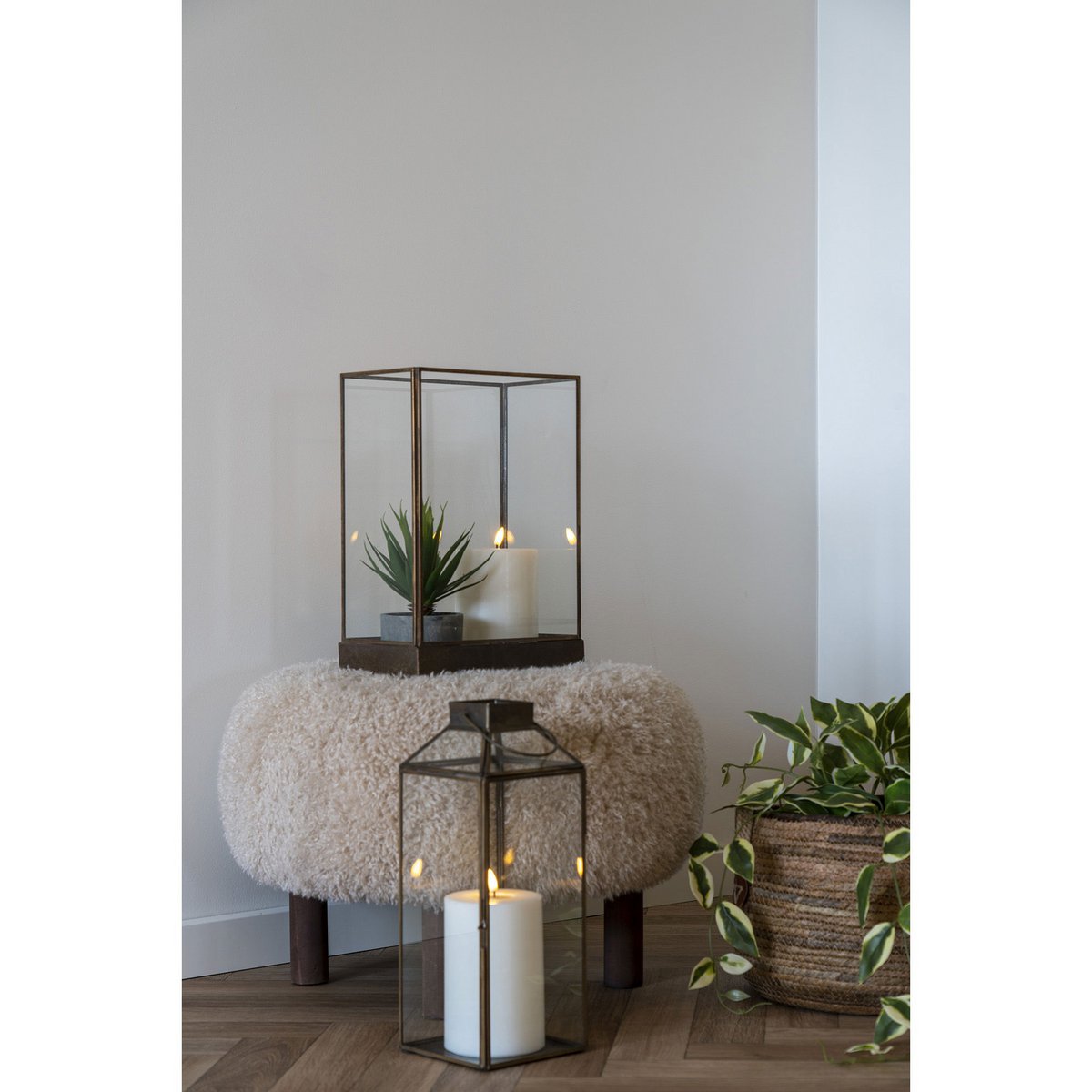 House Nordic Mysore Lantaarn - Antieke messing look