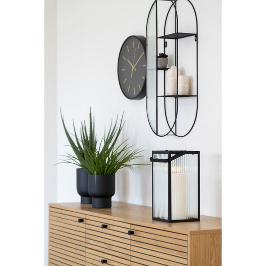 House Nordic Almonte Lantaarn - Zwart / Helder