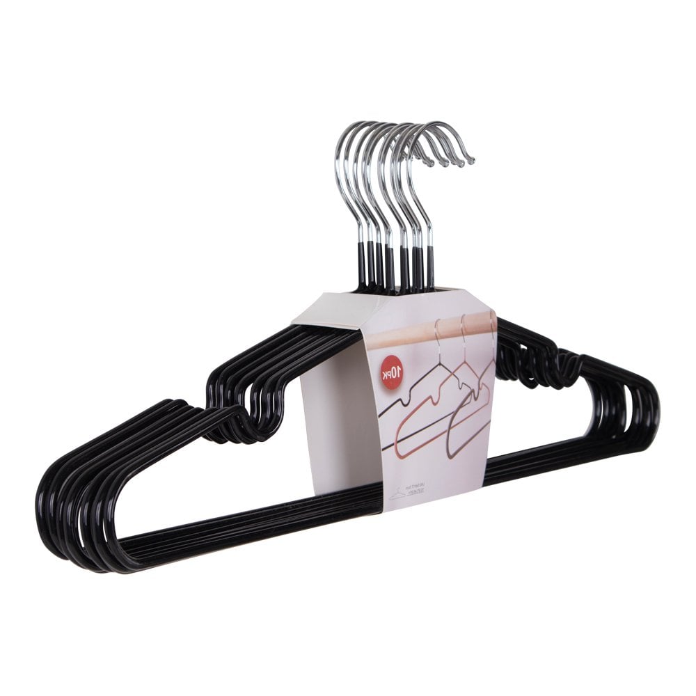 Massa Hangers - Metalen hangers met zwarte coating S/10