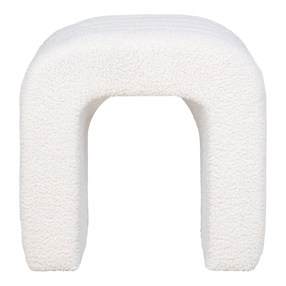 Colma Poef - Poef, bouclé, wit, 41x36,5 cm, HN1234