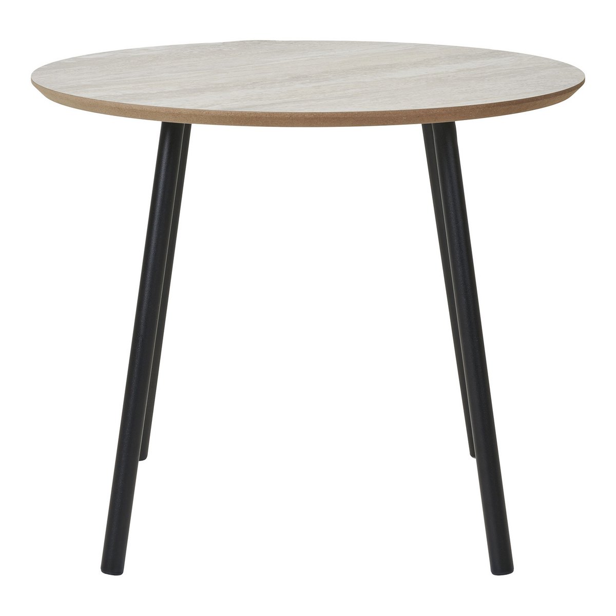 House Nordic ApS - Aalst Salontafel - Zwart/Beige, Staal, MDF, Ø55x45cm - Deco Delights