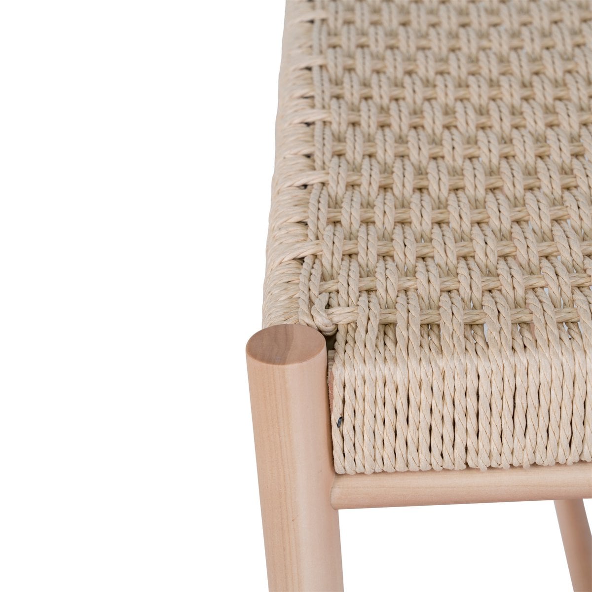 House Nordic ApS - Abano Bank - Natuurlijk, populierenhout, papieren koord, 35x80x45cm - Deco Delights