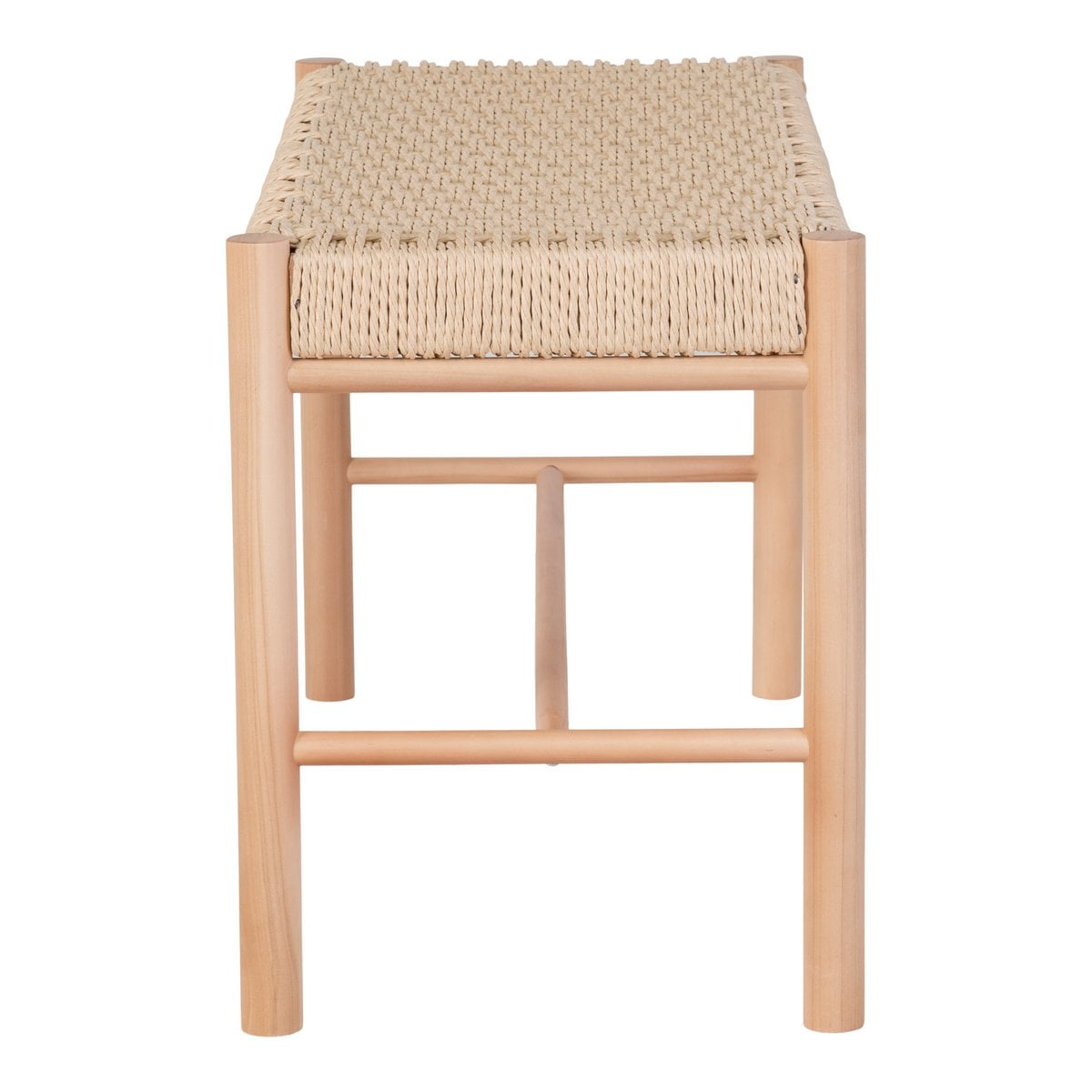 House Nordic ApS - Abano Bank - Natuurlijk, populierenhout, papieren koord, 35x80x45cm - Deco Delights