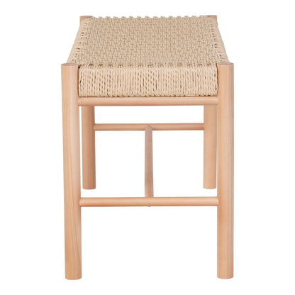 House Nordic ApS - Abano Bank - Natuurlijk, populierenhout, papieren koord, 35x80x45cm - Deco Delights