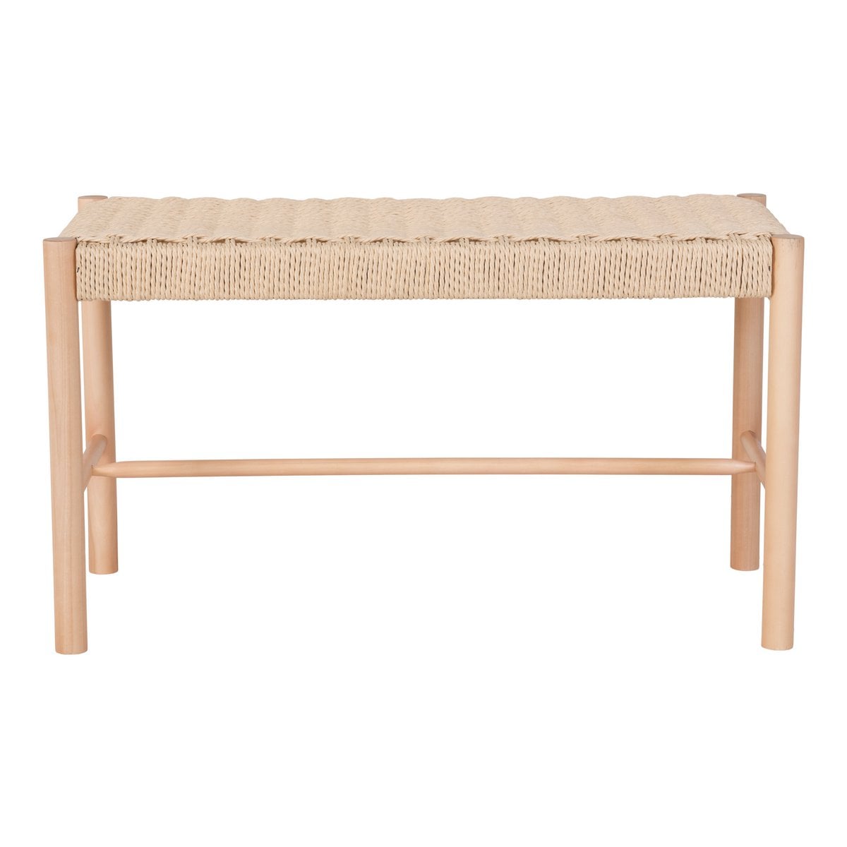 House Nordic ApS - Abano Bank - Natuurlijk, populierenhout, papieren koord, 35x80x45cm - Deco Delights