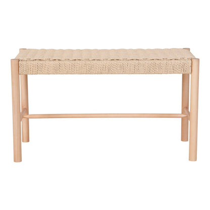 House Nordic ApS - Abano Bank - Natuurlijk, populierenhout, papieren koord, 35x80x45cm - Deco Delights