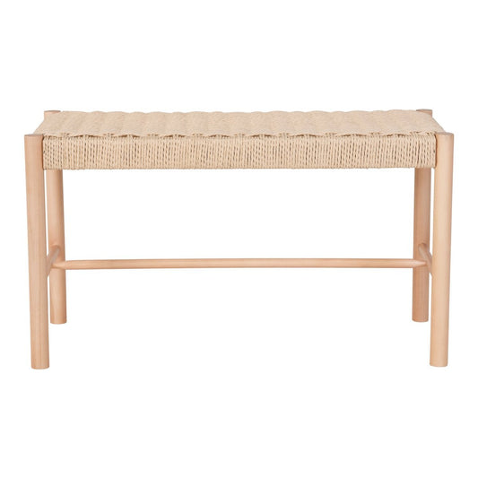 House Nordic ApS - Abano Bank - Natuurlijk, populierenhout, papieren koord, 35x80x45cm - Deco Delights