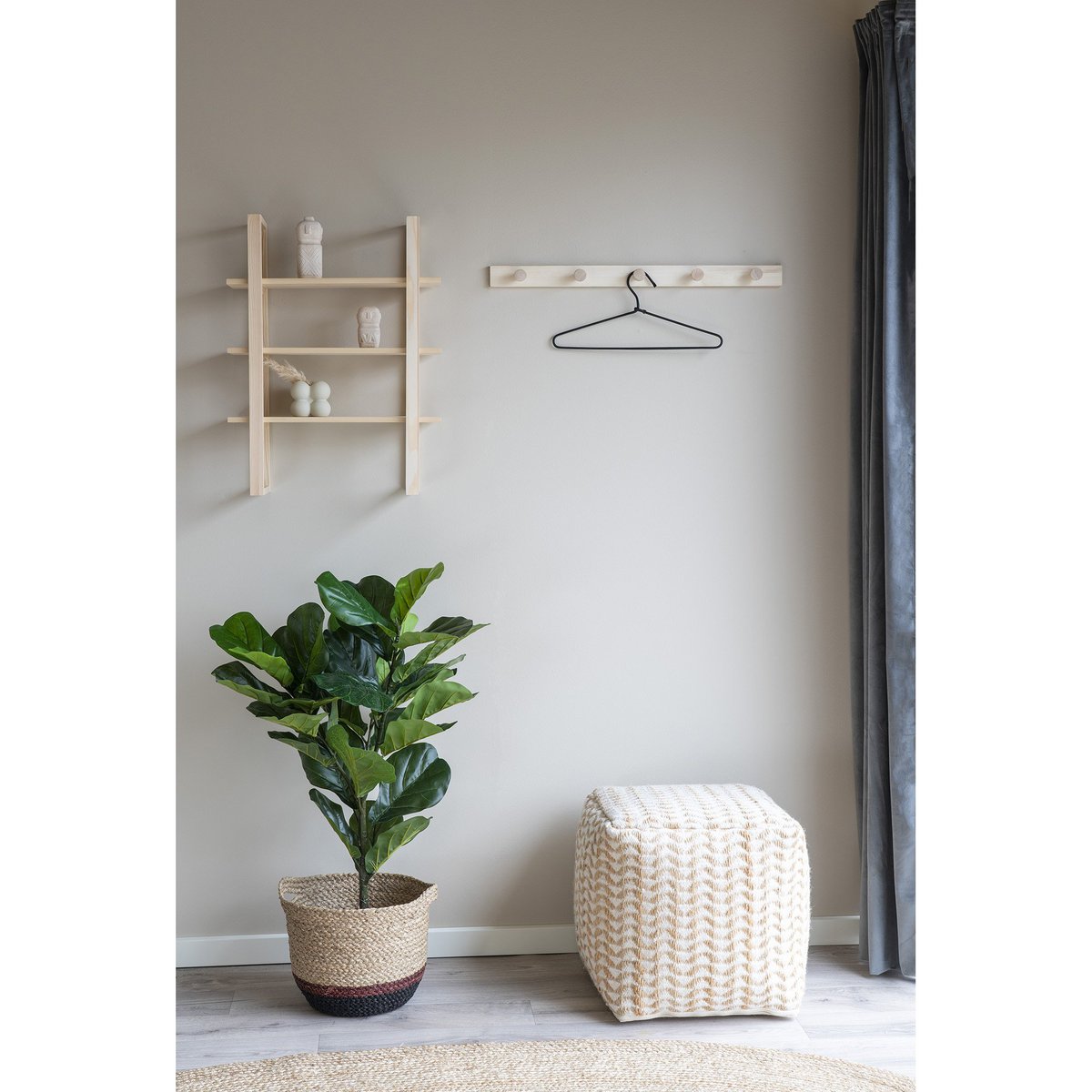 House Nordic ApS - Abano Kapstok - Kapstok, populier, natuur, L:70 cm - Deco Delights