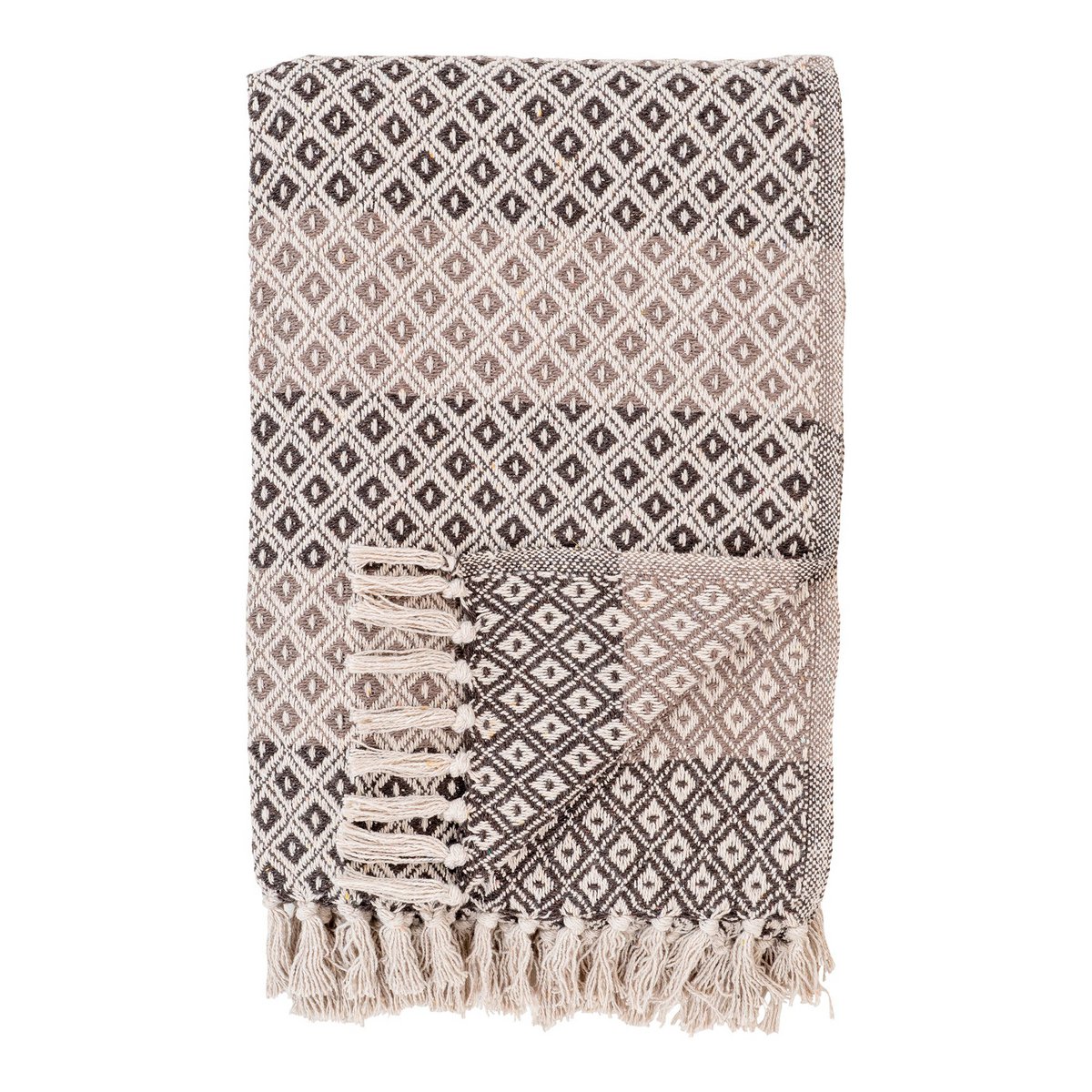House Nordic ApS - Alanya Plaid - Plaid, bruin/beige/wit, 130x180 cm - Deco Delights