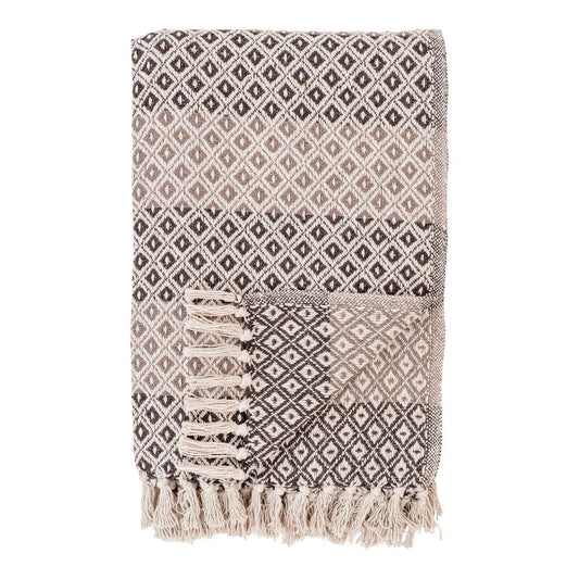 House Nordic ApS - Alanya Plaid - Plaid, bruin/beige/wit, 130x180 cm - Deco Delights