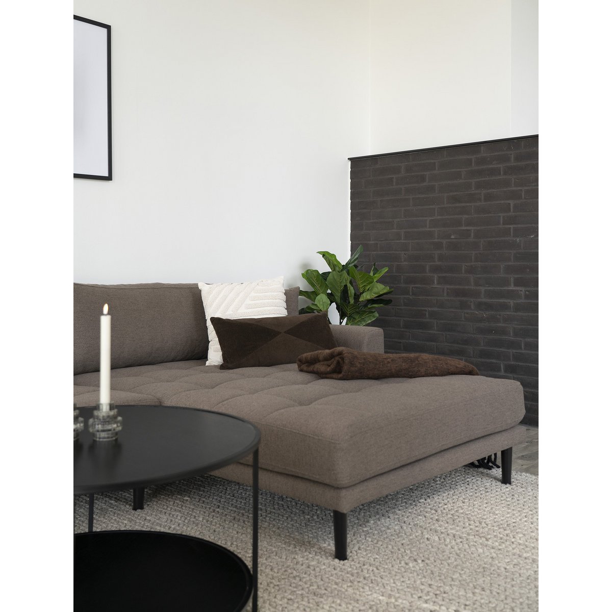 House Nordic ApS - Albany Kussen - Kussen, wit, 45x45 cm - Deco Delights