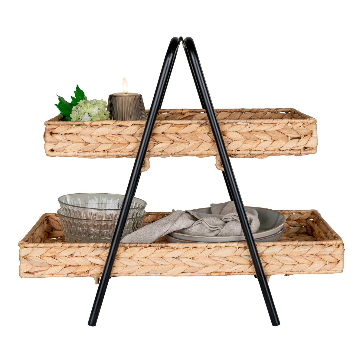 House Nordic ApS - Alfaro Dienblad Naturel/Zwart - Deco Delights Dienblad