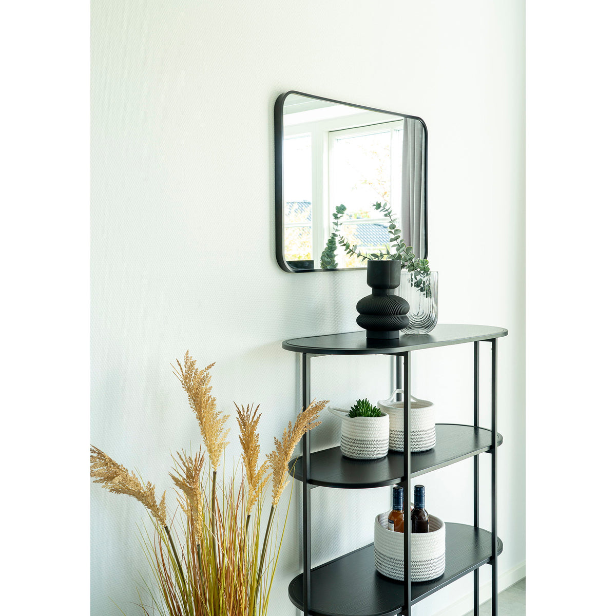 House Nordic ApS - Algar Mand Wit/Grijs - Deco Delights Mand
