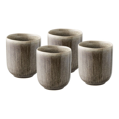 House Nordic ApS - Altvioolmok, keramiek, grijs, ø8x9,5 cm, set van 4 - Deco Delights