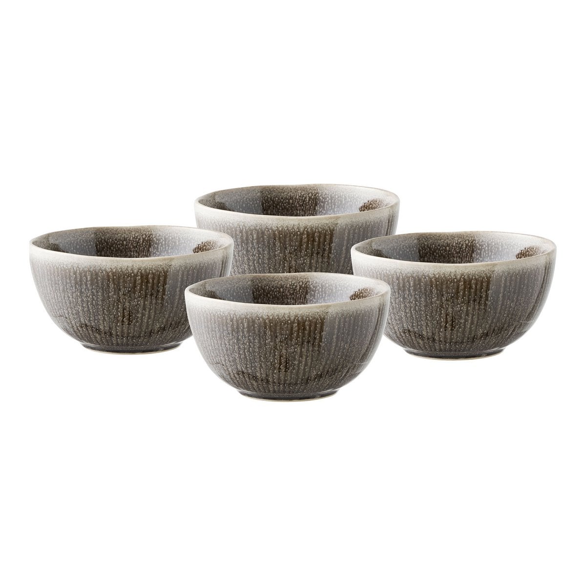 House Nordic ApS - Altvioolschaal, keramiek, grijs, ø14,5x7 cm, set van 4 - Deco Delights
