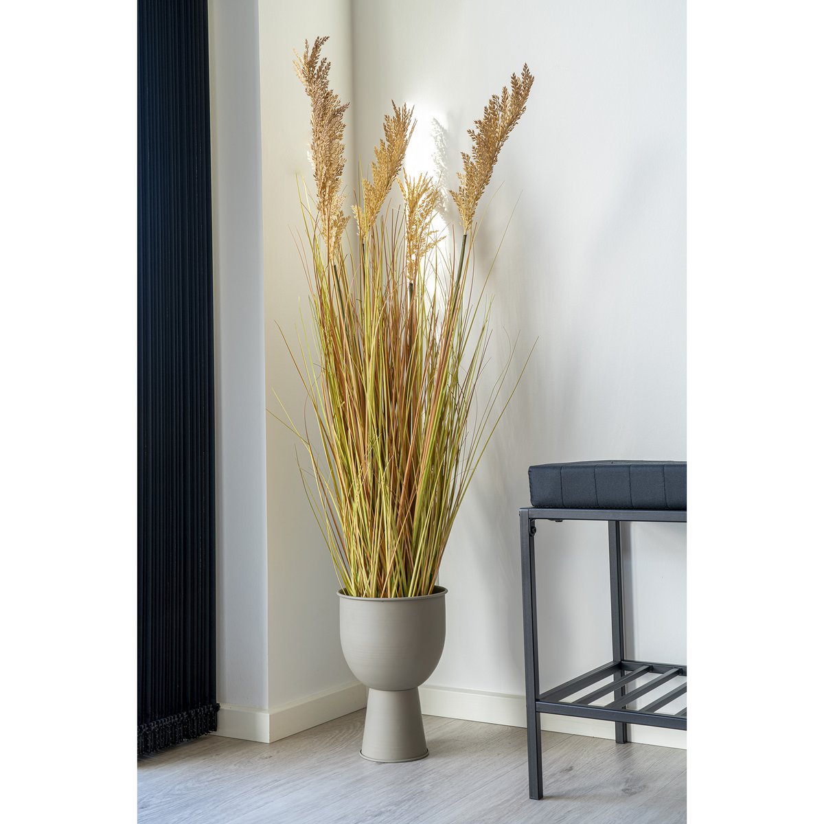 House Nordic ApS - Amalfi Bloempot - Zand, Staal, Ø19x27 cm - Deco Delights