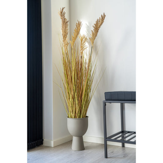 House Nordic ApS - Amalfi Bloempot - Zand, Staal, Ø19x27 cm - Deco Delights