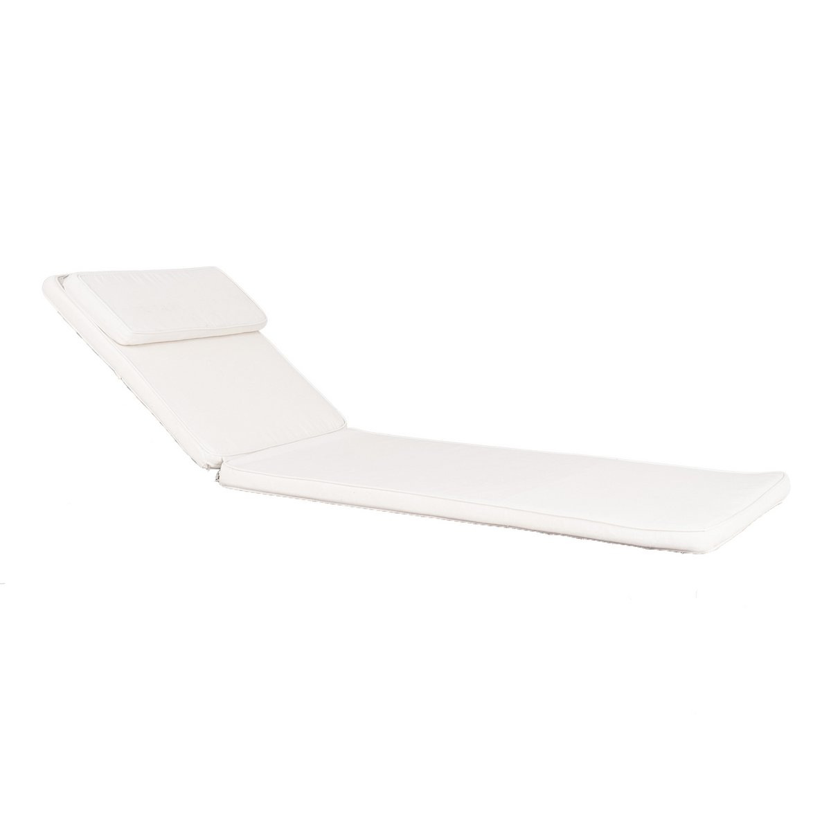 House Nordic ApS - Andorra Kussen voor Ligstoel - Wit, Katoen, 200x62x6 cm - Deco Delights