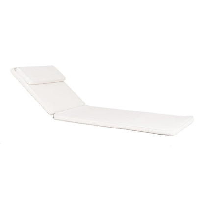 House Nordic ApS - Andorra Kussen voor Ligstoel - Wit, Katoen, 200x62x6 cm - Deco Delights