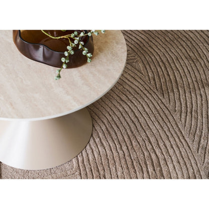 House Nordic ApS - Annecy Salontafel, keramisch tafelblad/staal, travertijn/zand, ø70x41 cm - Deco Delights