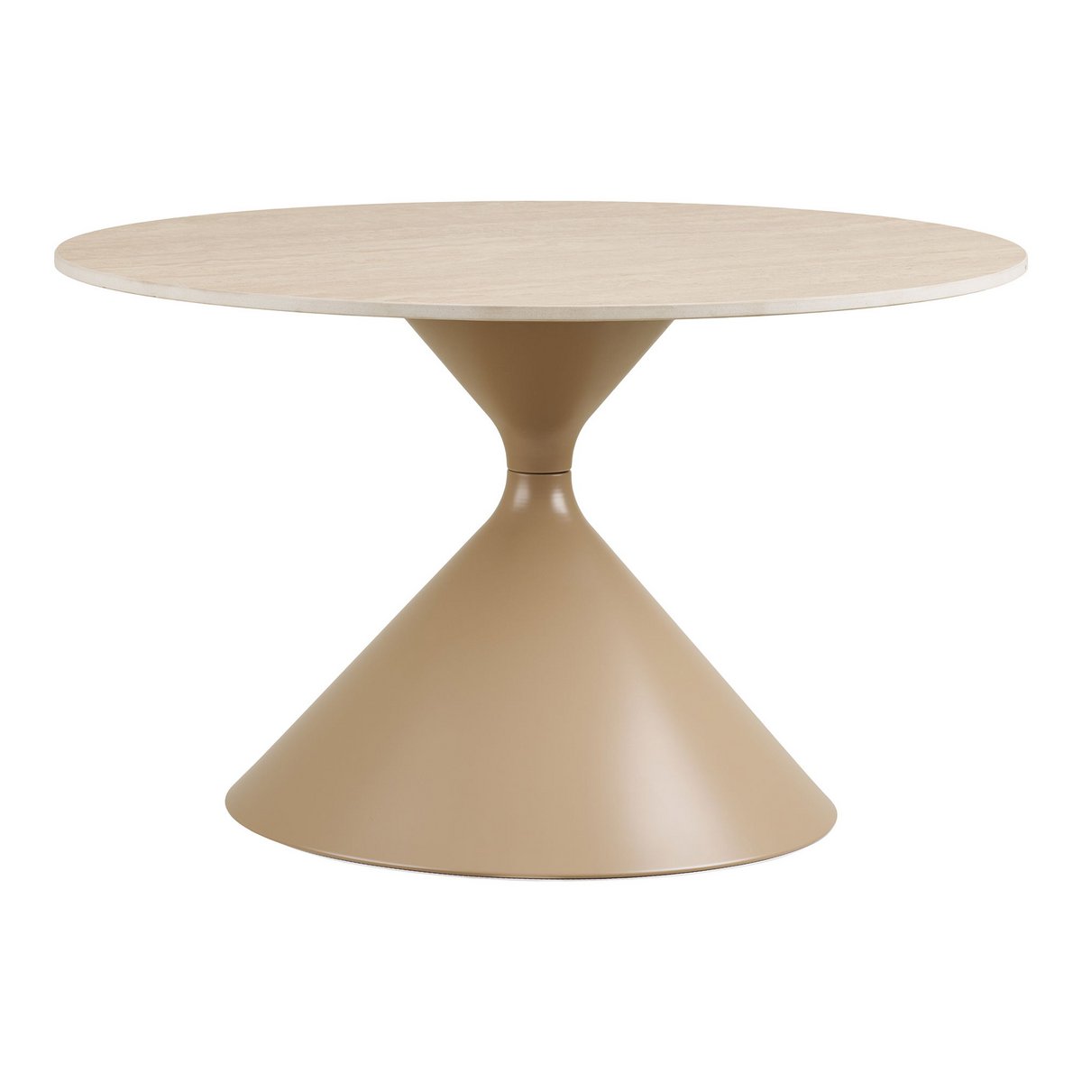 House Nordic ApS - Annecy Salontafel, keramisch tafelblad/staal, travertijn/zand, ø70x41 cm - Deco Delights
