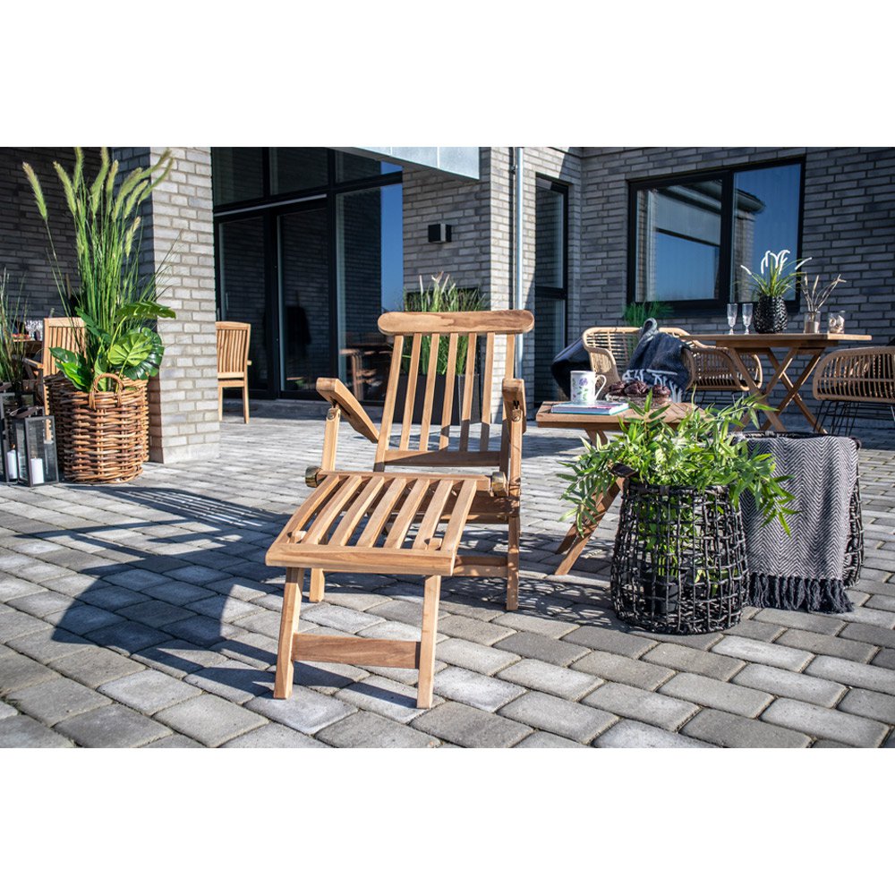 House Nordic ApS - Arrecife Teakhouten ligstoel - Natuurlijk, Teak, 150x60x95 cm - Deco Delights