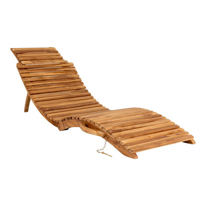 House Nordic ApS - Arrieta Ligstoel - Natuurlijk, Teak, 160x50x25 cm - Deco Delights