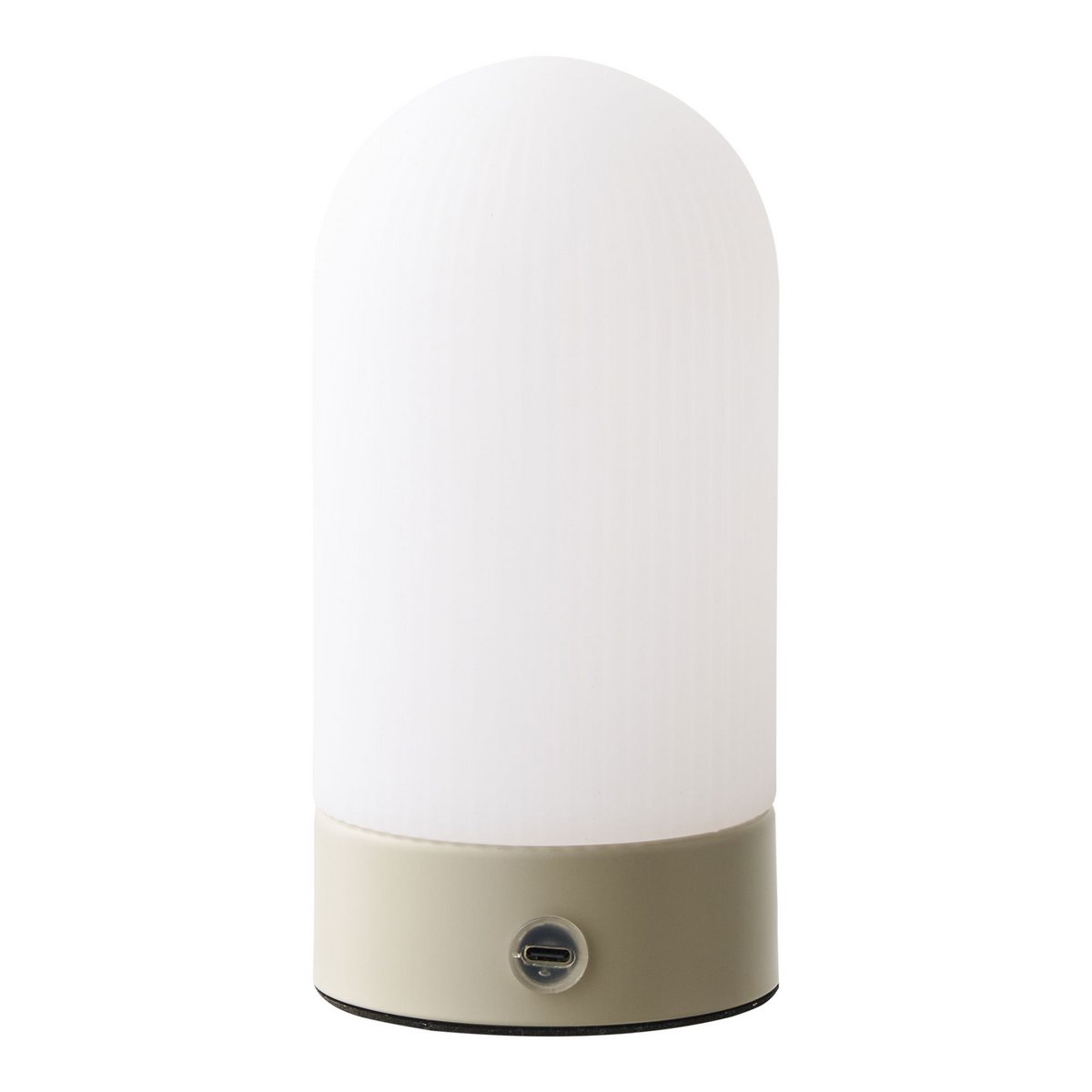 House Nordic ApS - Ashford Tafellamp, metaal/PE, oplaadbaar, beige/wit - Deco Delights
