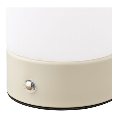 House Nordic ApS - Ashford Tafellamp, metaal/PE, oplaadbaar, beige/wit - Deco Delights