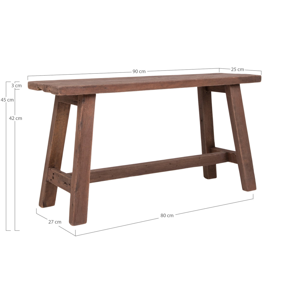 House Nordic ApS - Barcelona Bank Naturel 90x25x45 cm - Deco Delights Bank