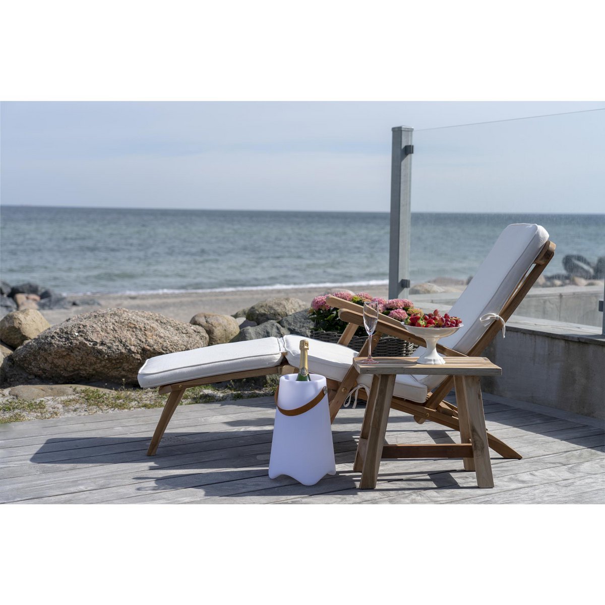 House Nordic ApS - Barcelona Bank - Natuurlijk, Teak, 50x25x45cm - Deco Delights
