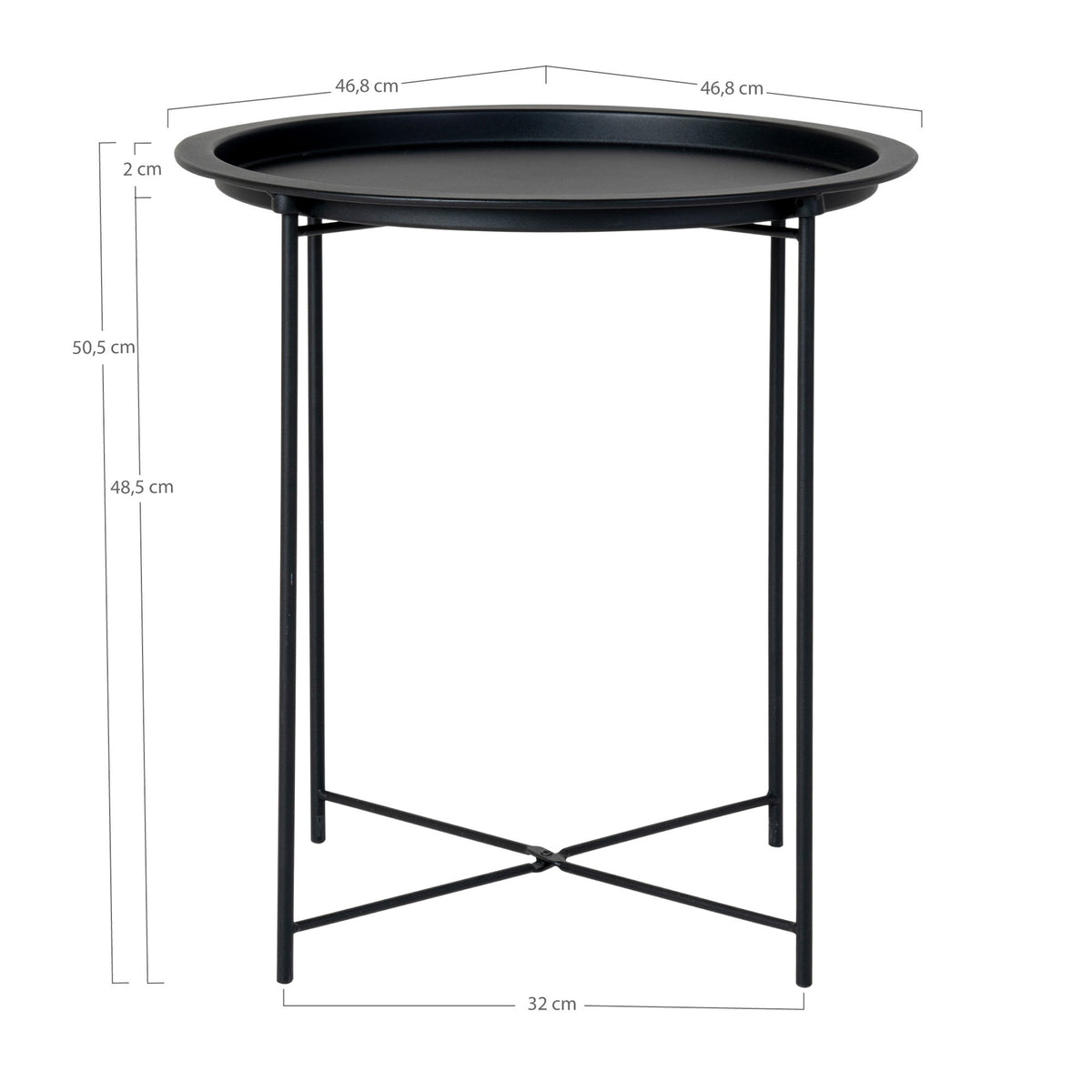 House Nordic ApS - Bastia Bijzettafel Zwart - Deco Delights Bijzettafel