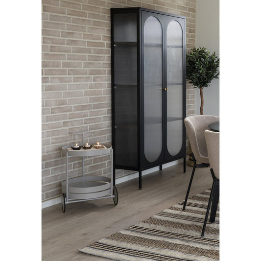 House Nordic ApS - Beja Bar Trolley - Bar Trolley, staal, koel grijs, 2 planken, 40x49,5x61 cm - Deco Delights