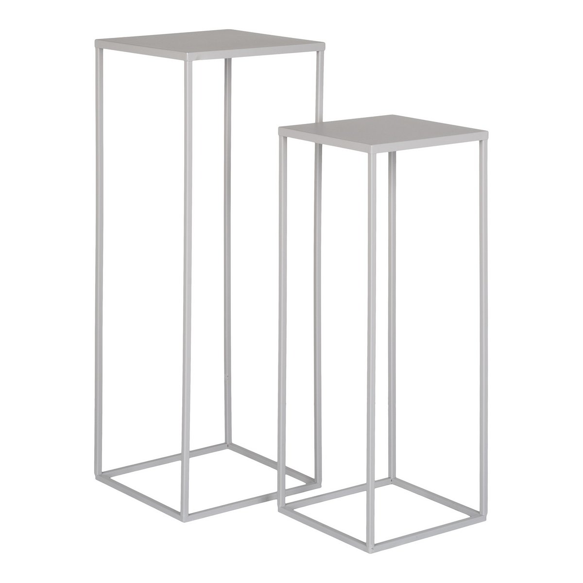 House Nordic ApS - Beja Bloemenstandaard - Bloemenstandaard, staal, koel grijs, set van 2 - Deco Delights