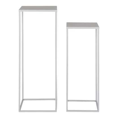House Nordic ApS - Beja Bloemenstandaard - Bloemenstandaard, staal, koel grijs, set van 2 - Deco Delights