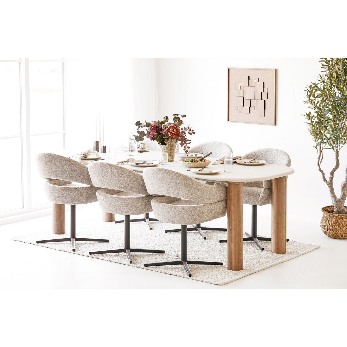 House Nordic ApS - Bela Vloerkleed, handgeweven, beige, 160x230 cm - Deco Delights