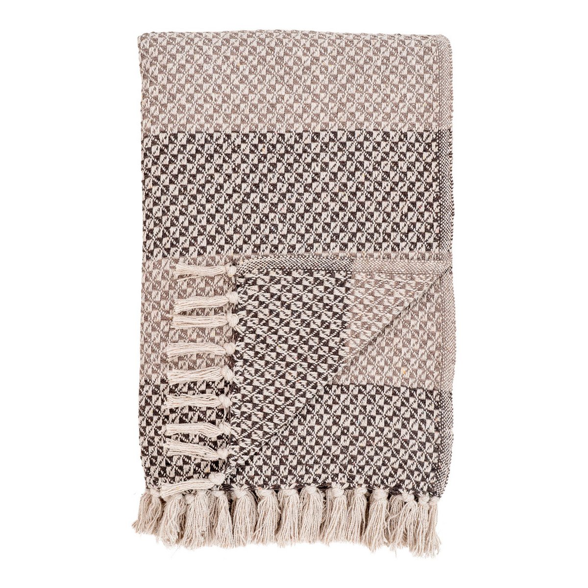 House Nordic ApS - Belek Plaid - Plaid, bruin/beige, 130x180 cm - Deco Delights