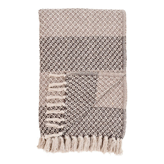 House Nordic ApS - Belek Plaid - Plaid, bruin/beige, 130x180 cm - Deco Delights