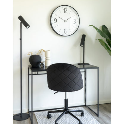 House Nordic ApS - Biel Wandklok - Zwart/Wit, Glas/Kunststof, Ø51 cm - Deco Delights