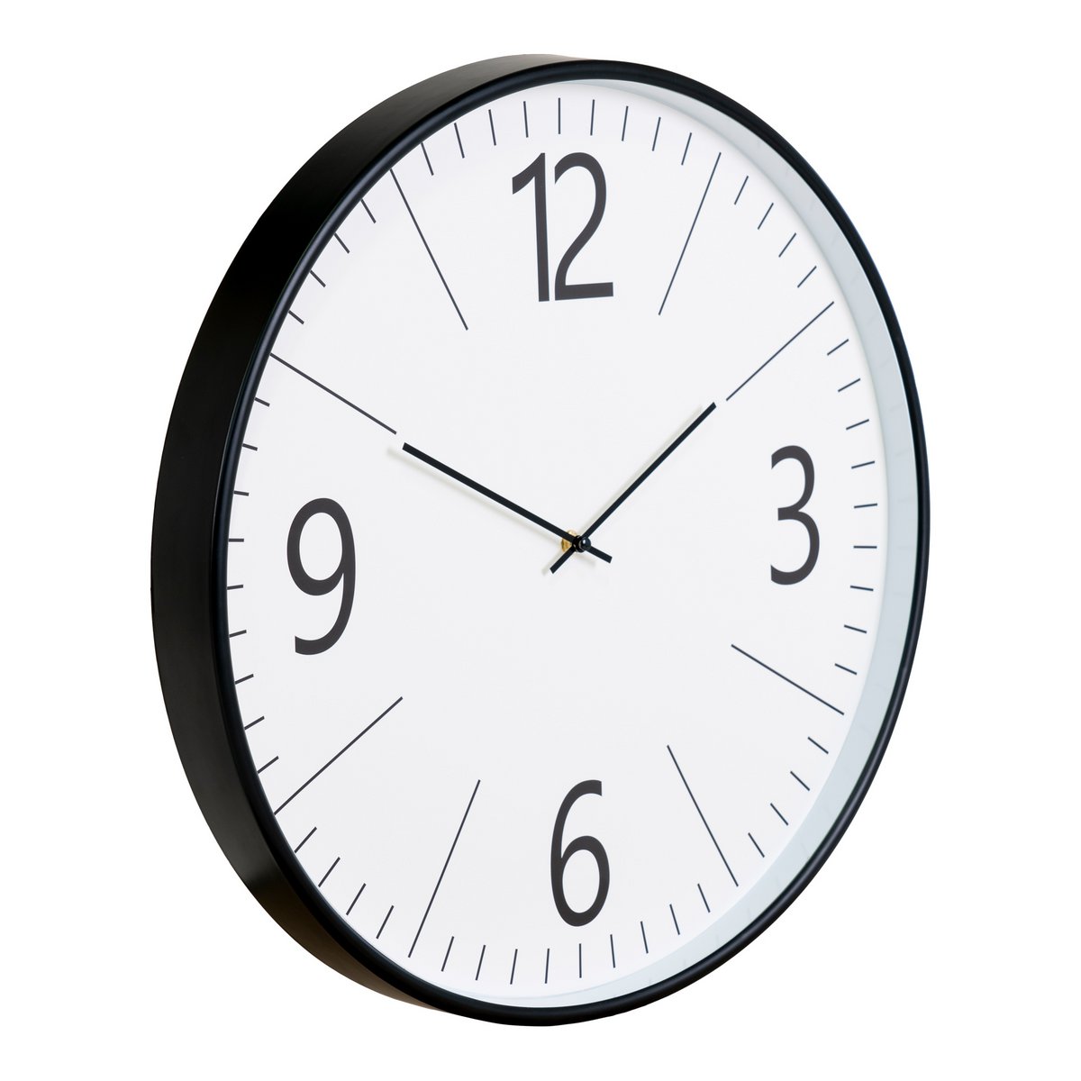 House Nordic ApS - Biel Wandklok - Zwart/Wit, Glas/Kunststof, Ø51 cm - Deco Delights