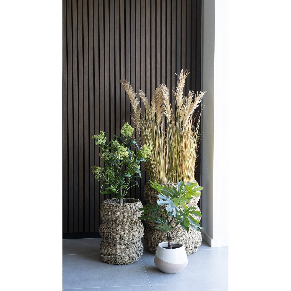 House Nordic ApS - Bloempot - Bloempot in keramiek, beige/bruin, rond, Ø20,5x15 cm - Deco Delights