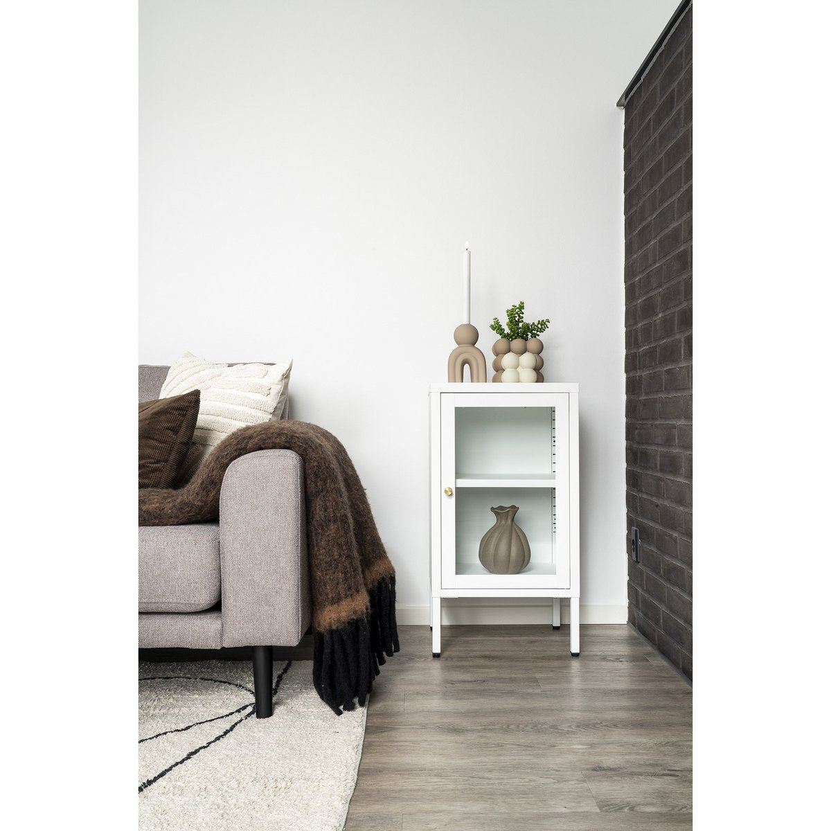 House Nordic ApS - Bloempot - Bloempot in keramiek, bruin, 13,5x13,5x13 cm - Deco Delights