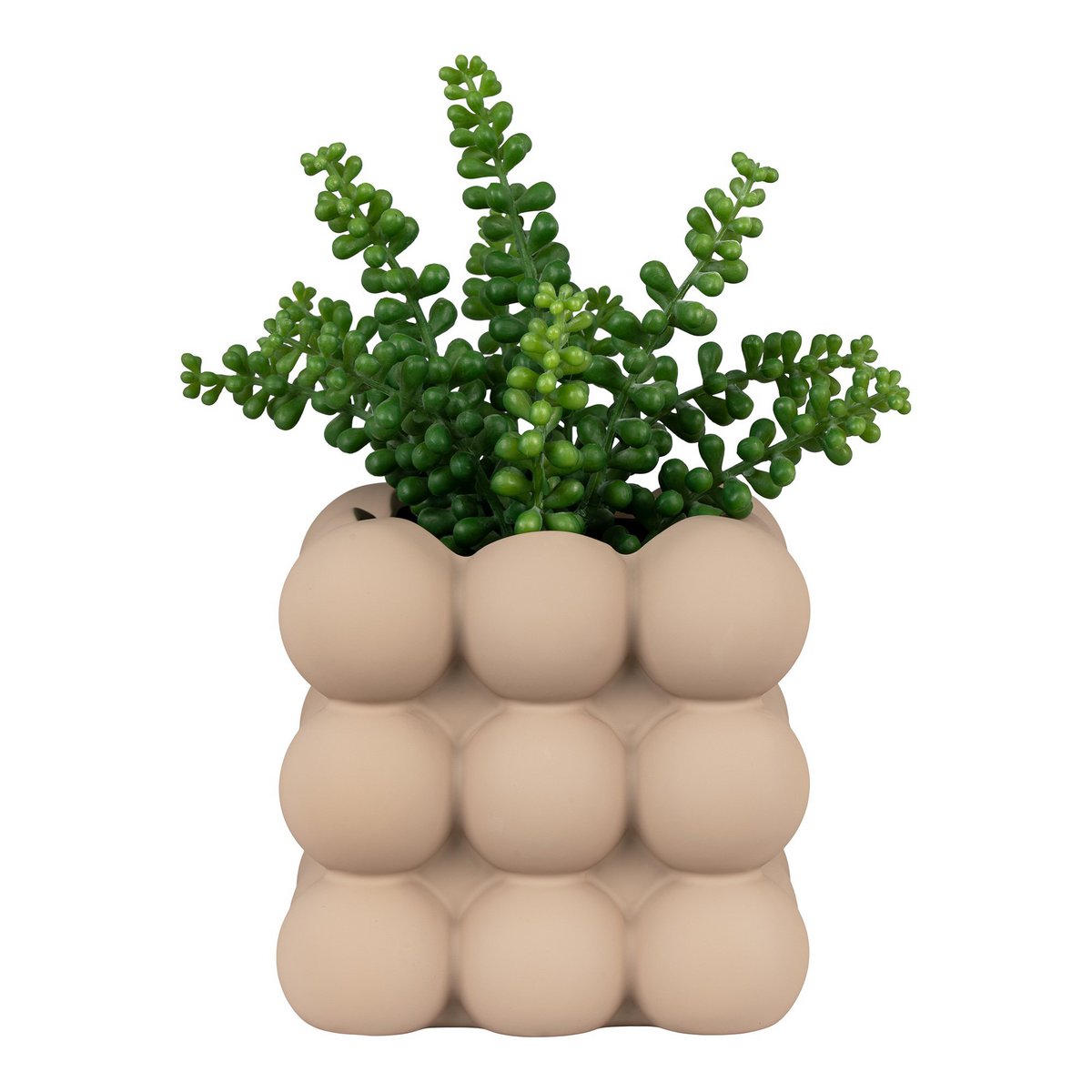 House Nordic ApS - Bloempot - Bloempot in keramiek, bruin, 13,5x13,5x13 cm - Deco Delights