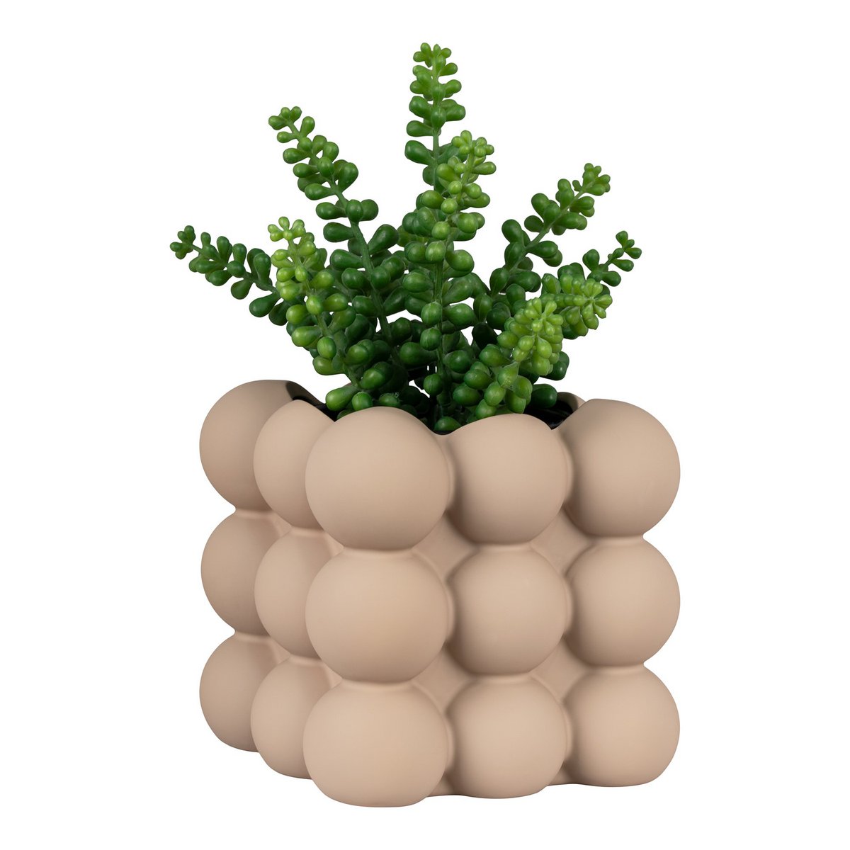 House Nordic ApS - Bloempot - Bloempot in keramiek, bruin, 13,5x13,5x13 cm - Deco Delights