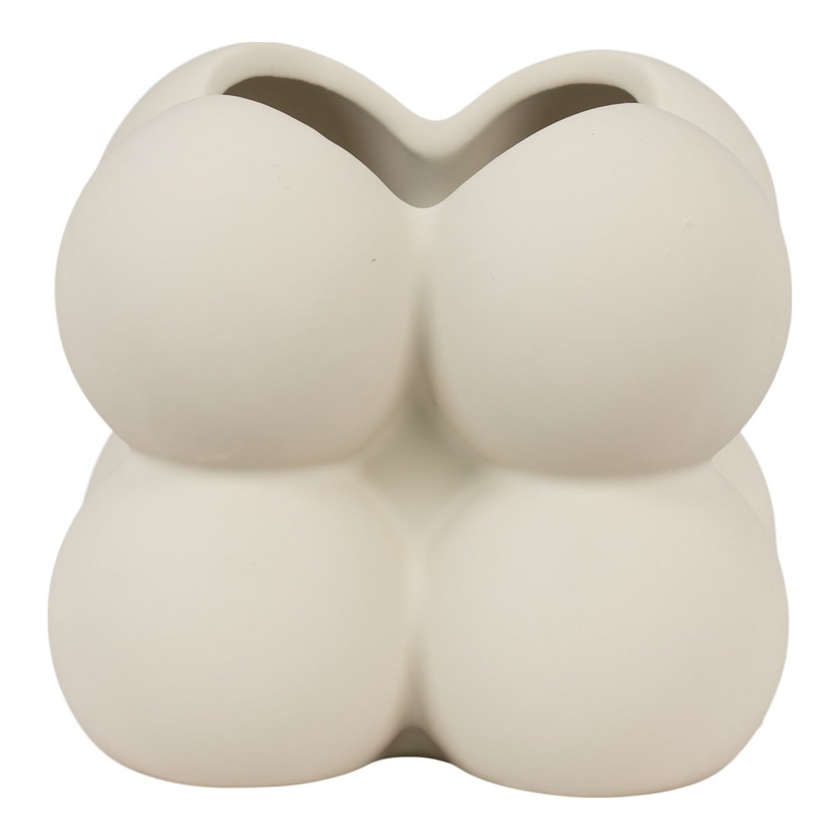 House Nordic ApS - Bloempot - Bloempot van keramiek, grijs, 9x9x8 cm - Deco Delights