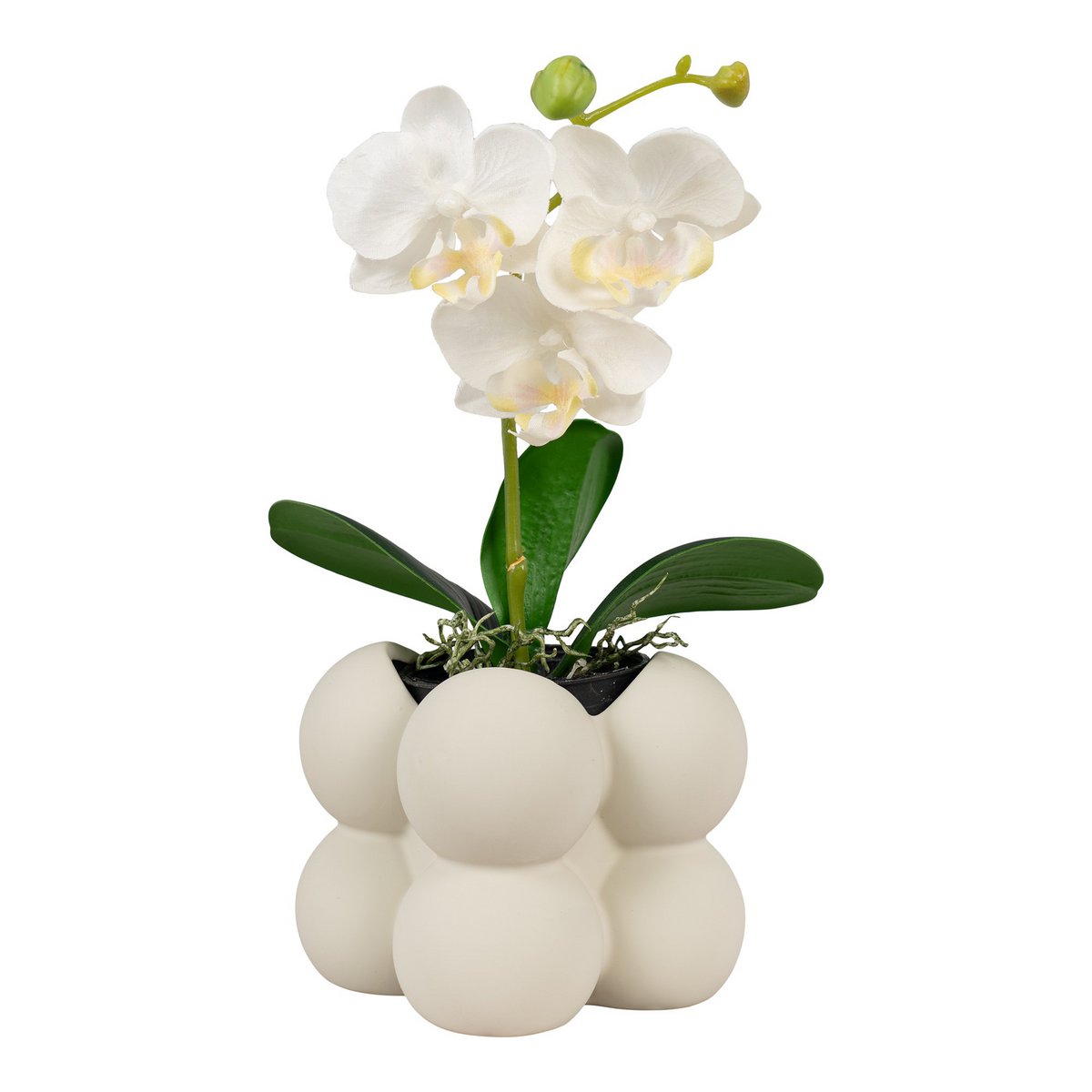 House Nordic ApS - Bloempot - Bloempot van keramiek, grijs, 9x9x8 cm - Deco Delights
