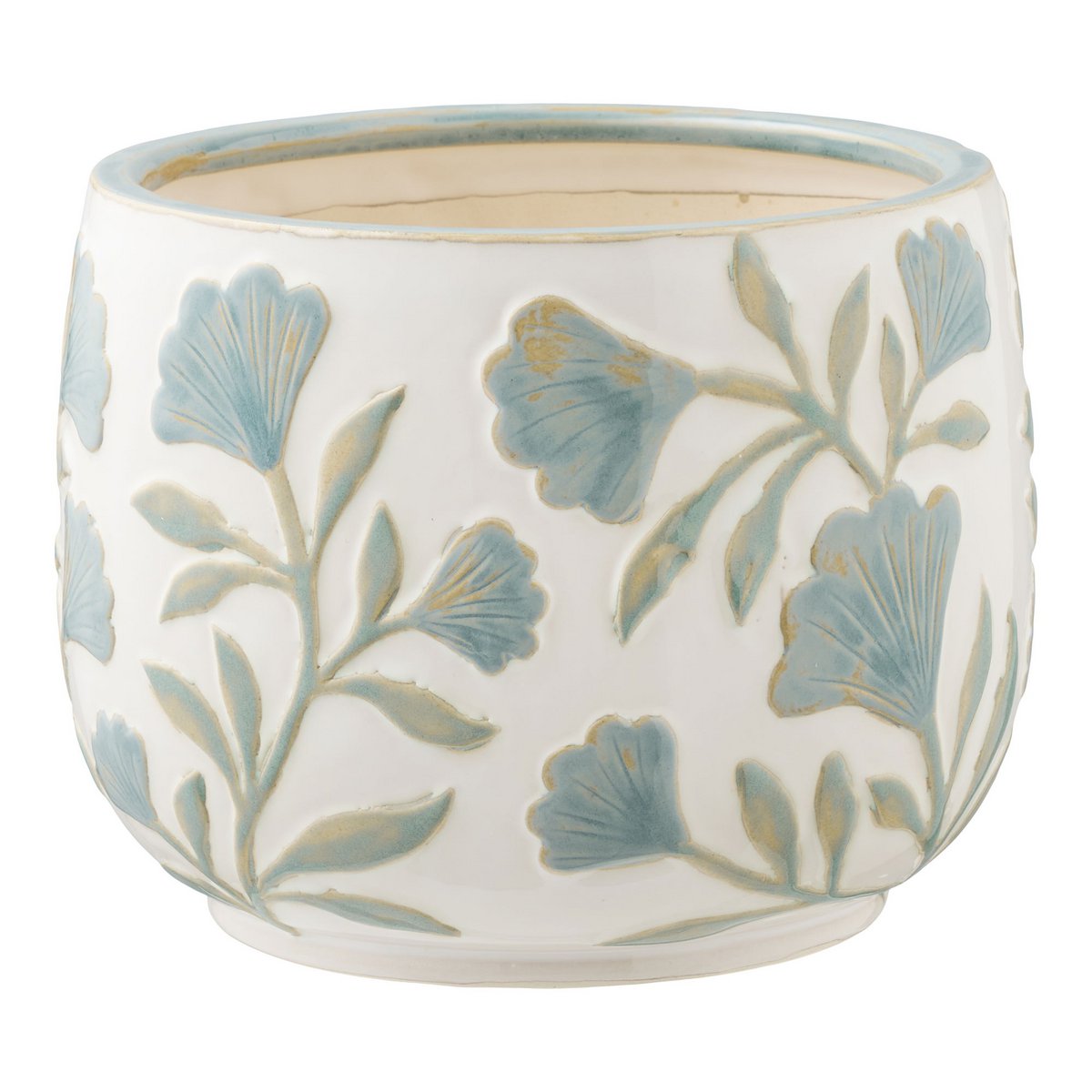 House Nordic ApS - Bloempot, keramiek, wit mix, ø22,5x17,5 cm - Deco Delights